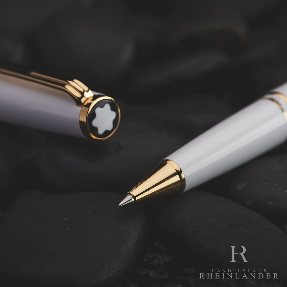 Montblanc PIX Collection Precious Resin Gold Line White Rollerball ID 117658 OVP - Image 5