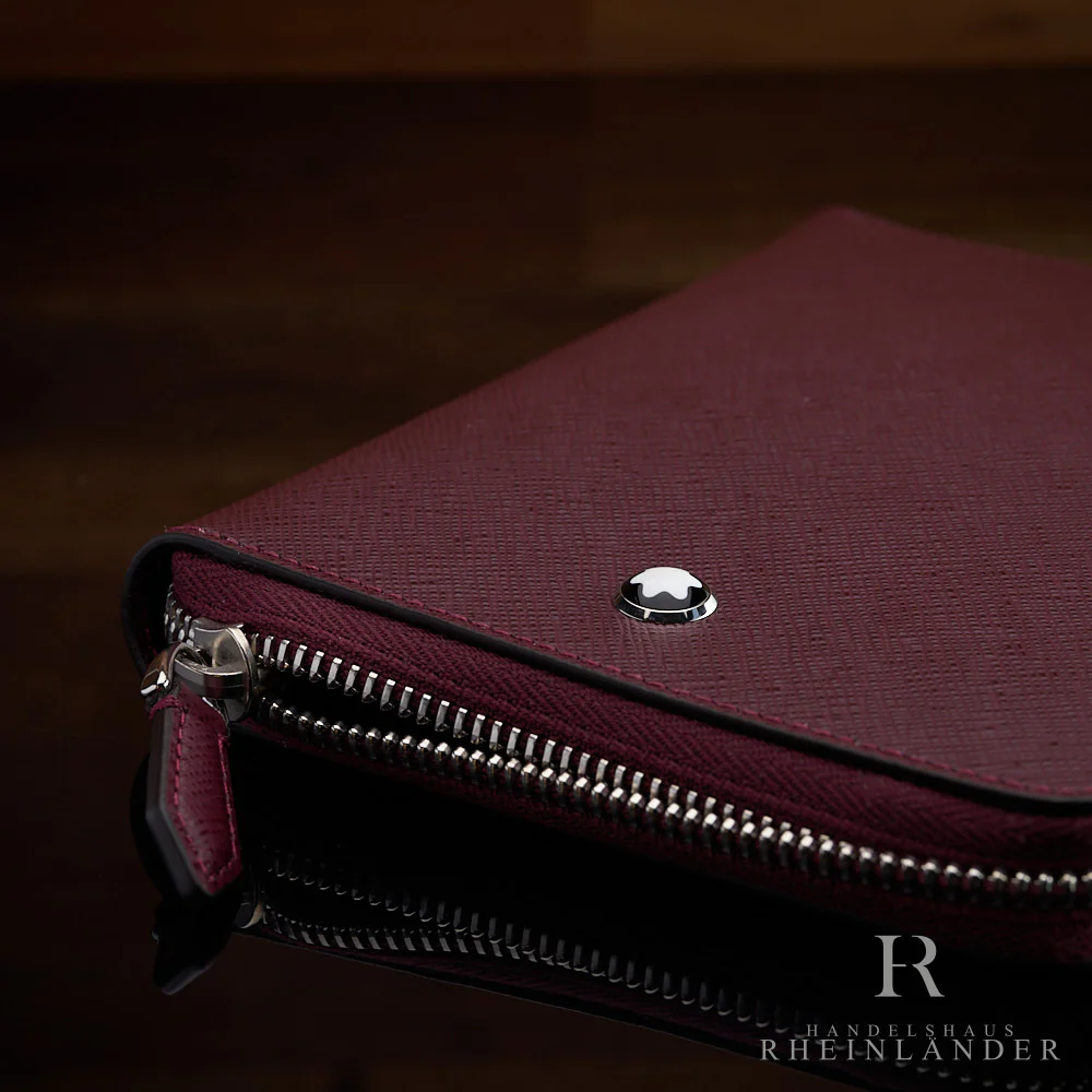 Montblanc Leather Goods Sartorial 5 Pen Pouch Zipper Cassis Etui 199384 - Image 3