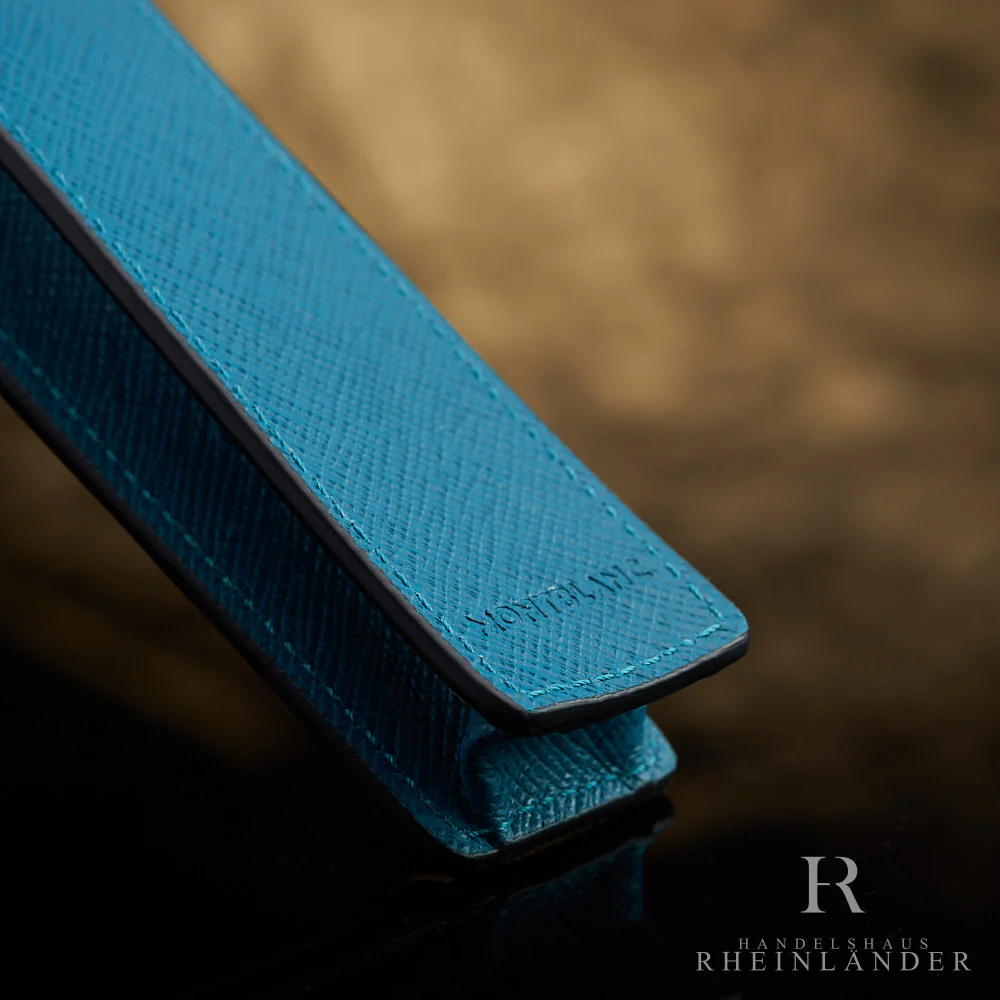 Montblanc Leather Goods MST Sartorial Single Pen Pouch fern Blue ID 131743 - Image 5