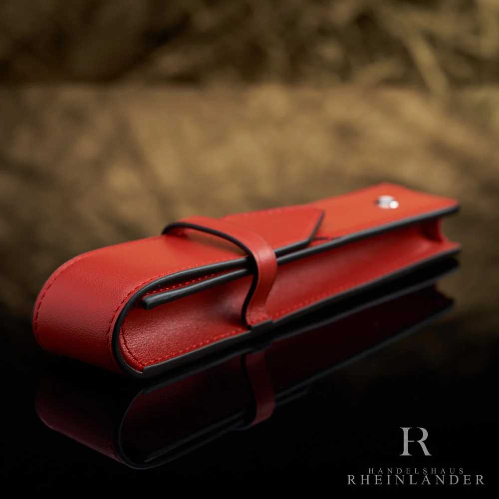 Montblanc Leather Goods Meisterstück Single Pen Pouch Coral Red ID 198335 - Image 4