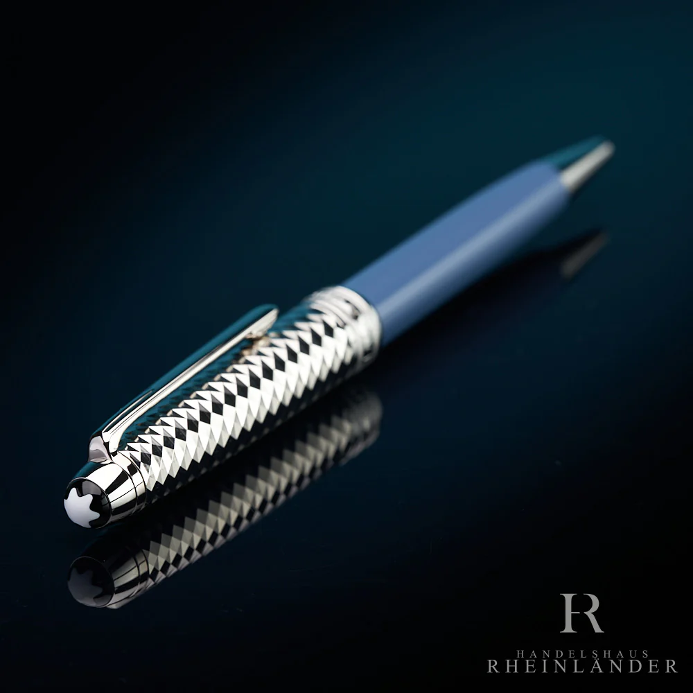 Montblanc Meisterstück Solitaire Doué Glacier Ballpoint Pen Blue ID 129405 OVP - Image 2