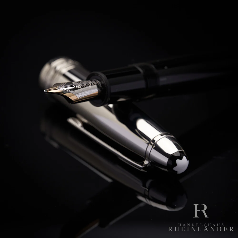 Montblanc Solitaire Stainless Steel Doué Le Grand Füllfederhalter ID 03997 OVP - Image 6