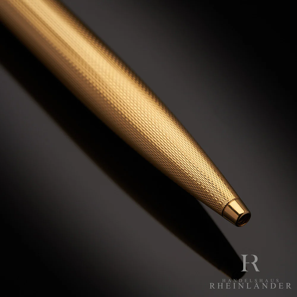 Montblanc Solitaire Gold Plated Classique Kugelschreiber Feinkorn Guilloche 1644 - Image 4