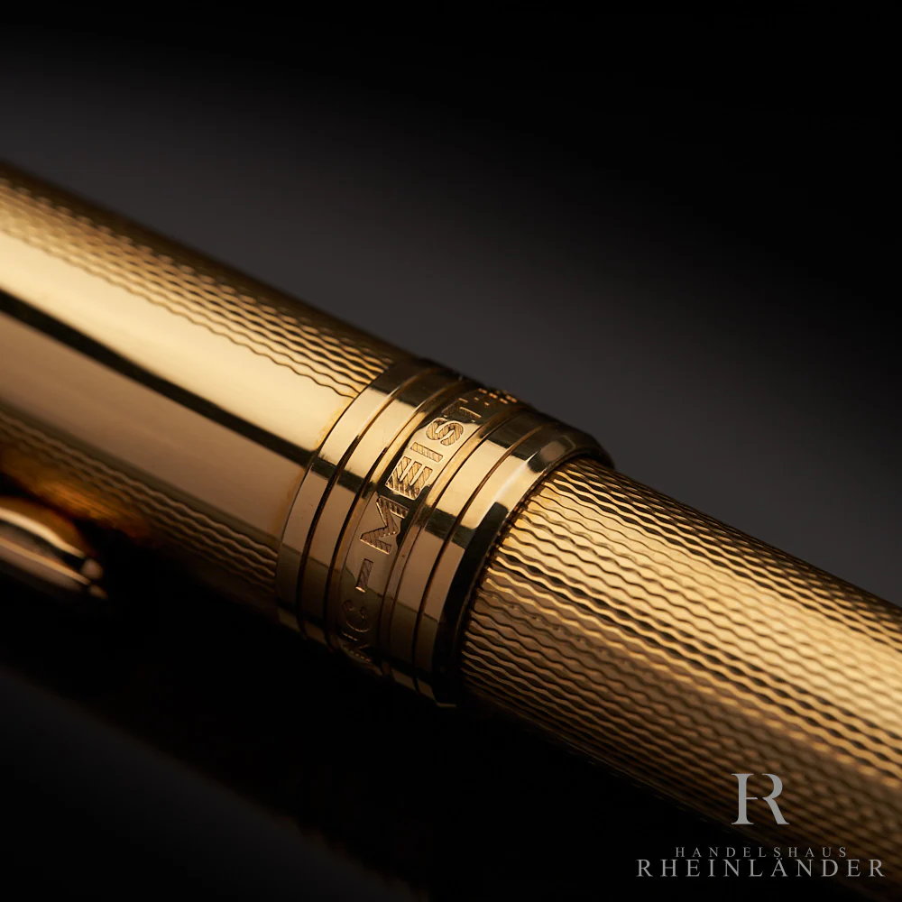 Montblanc Solitaire Gold Plated Classique Kugelschreiber Feinkorn Guilloche 1644 - Image 6