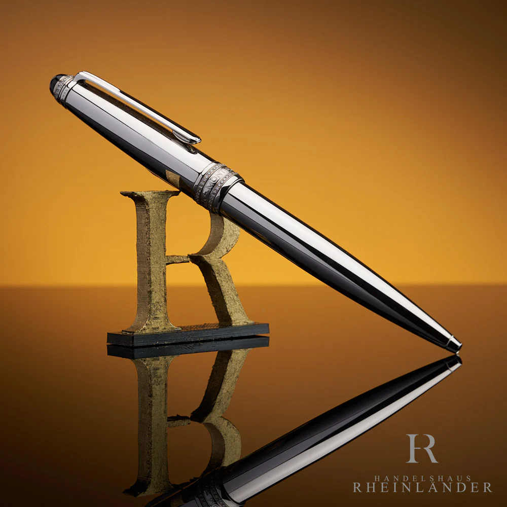 Montblanc Meisterstück Solitaire Royal Steel Classique Ballpoint Pen ID 6118 OVP