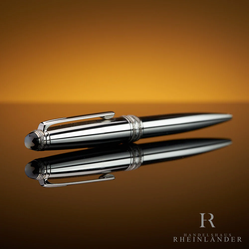 Montblanc Meisterstück Solitaire Royal Steel Classique Ballpoint Pen ID 6118 OVP - Image 2