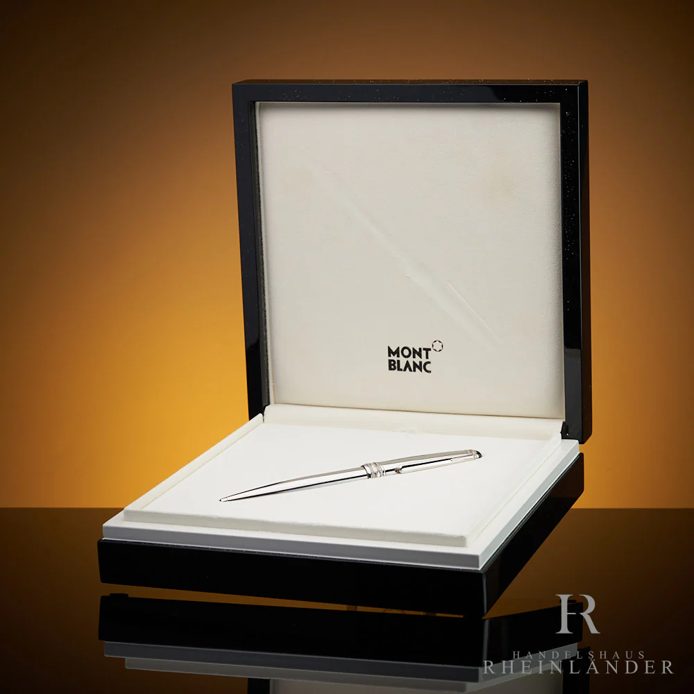 Montblanc Meisterstück Solitaire Royal Steel Classique Ballpoint Pen ID 6118 OVP - Image 6