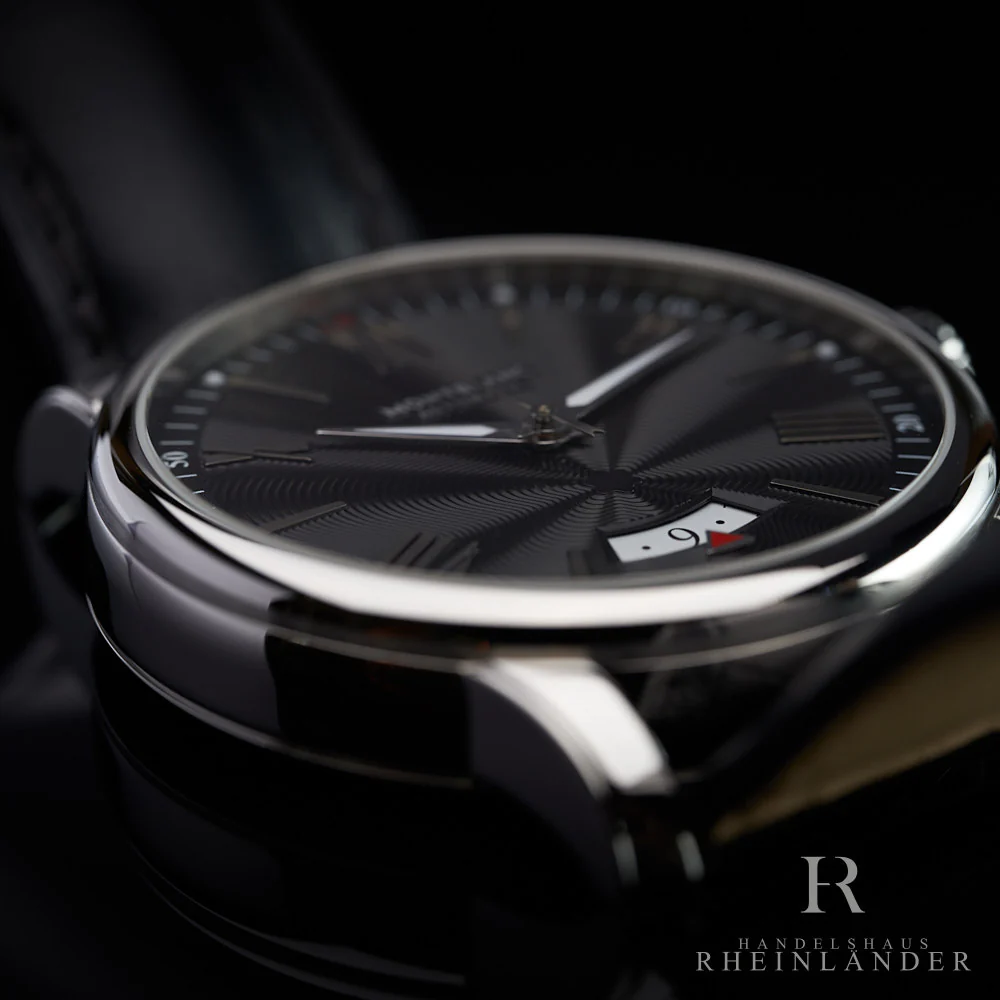 Montblanc Star Steel Collection 42mm Automatic Black Dial Alligator Strap 115122 - Image 5