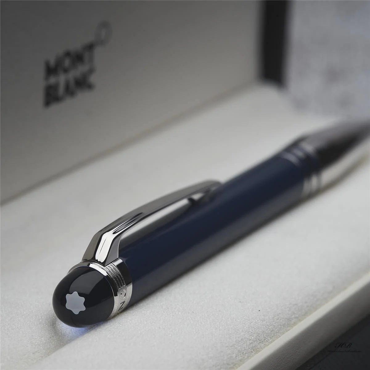 Montblanc Starwalker Blue Planet Doué Kugelschreiber Blau Edelharz ID 125282 OVP - Image 2