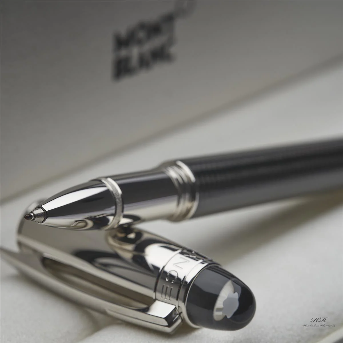 Montblanc Starwalker Carbon Line Roller Ball Fine Liner Platiniert ID 109362 OVP - Image 6