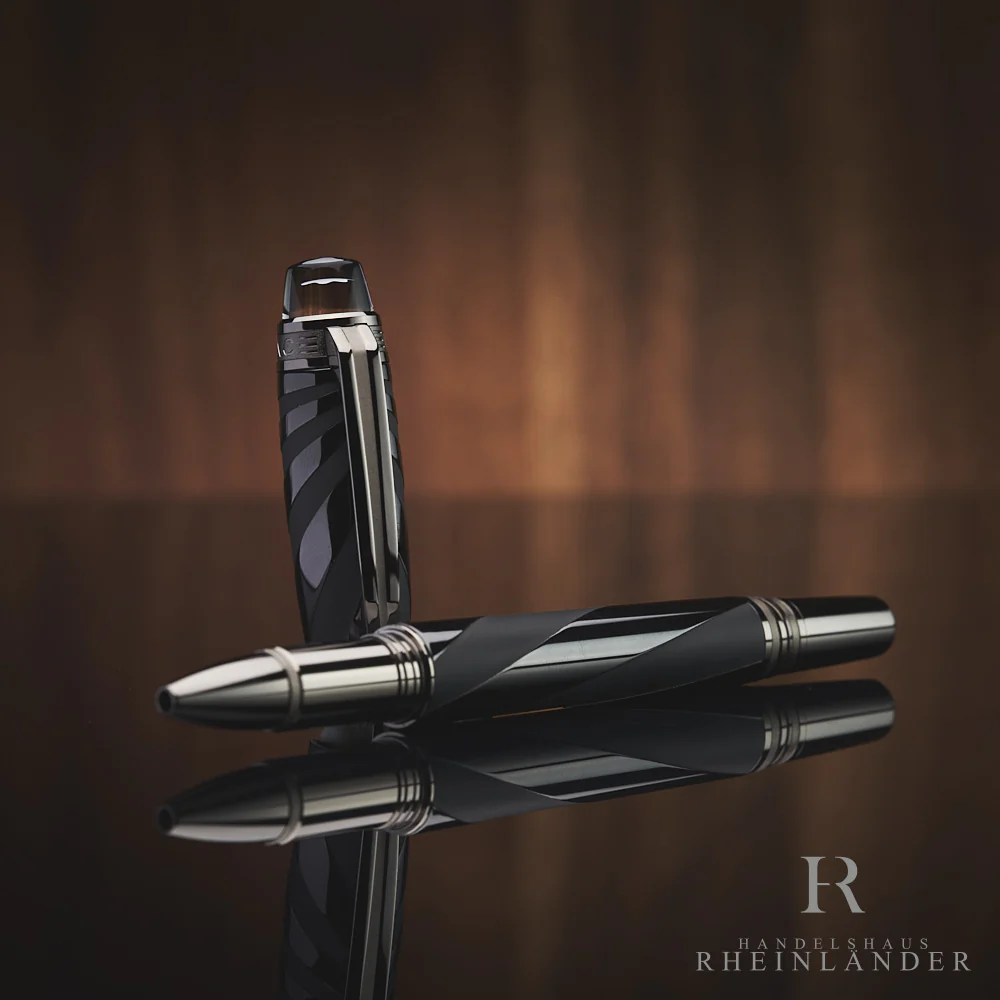 Montblanc Starwalker Ceramics Black Rollerball Fineliner Rhodium ID 114745 OVP - Image 2