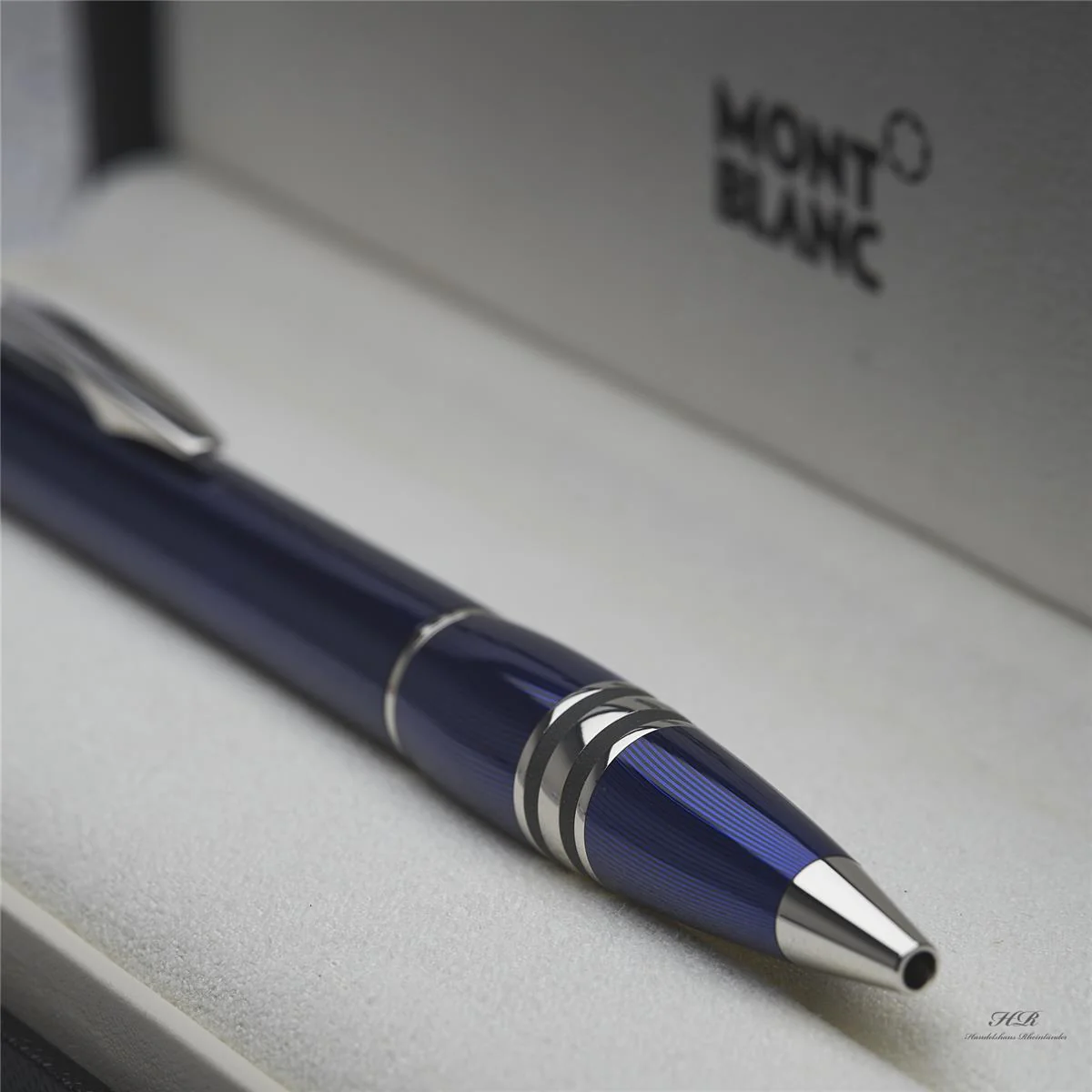 Montblanc Starwalker Cool Blue Line Guilloche Metal Kugelschreiber ID 09979 OVP - Image 2