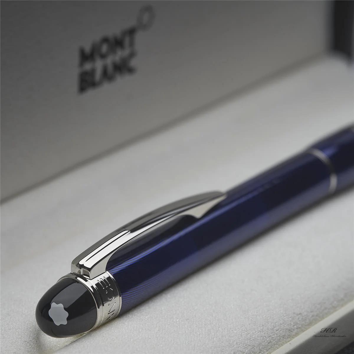 Montblanc Starwalker Cool Blue Line Guilloche Metal Kugelschreiber ID 09979 OVP - Image 3