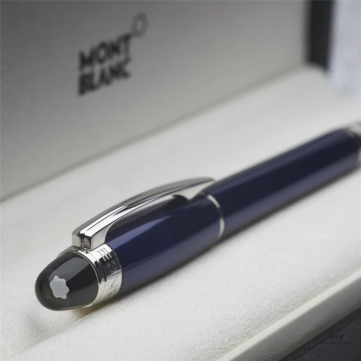 Montblanc Starwalker Cool Blue Line Rollerball fine Liner Guilloche ID 09978 OVP - Image 2