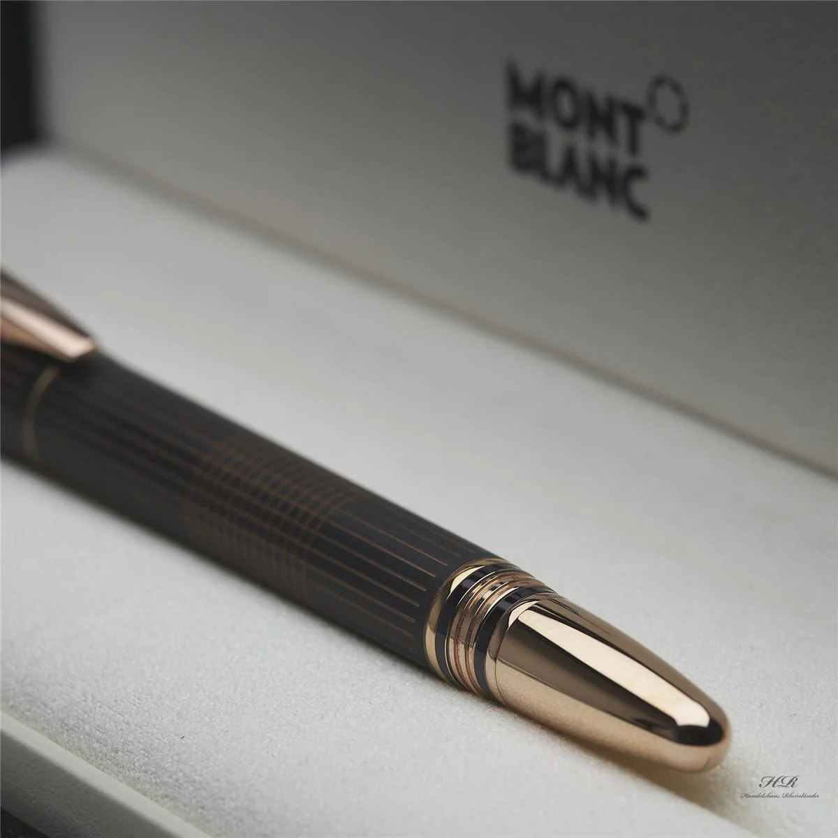Montblanc Starwalker Red Gold Metal Line Roller Ball Fine Liner ID 106868 OVP - Image 3
