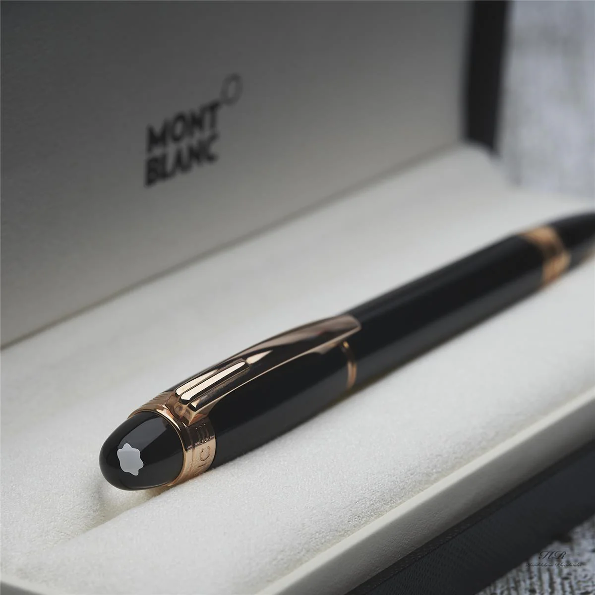 Montblanc Starwalker 14K Red Gold Black Resin Line Füllfederhalter ID 105651 OVP - Image 2