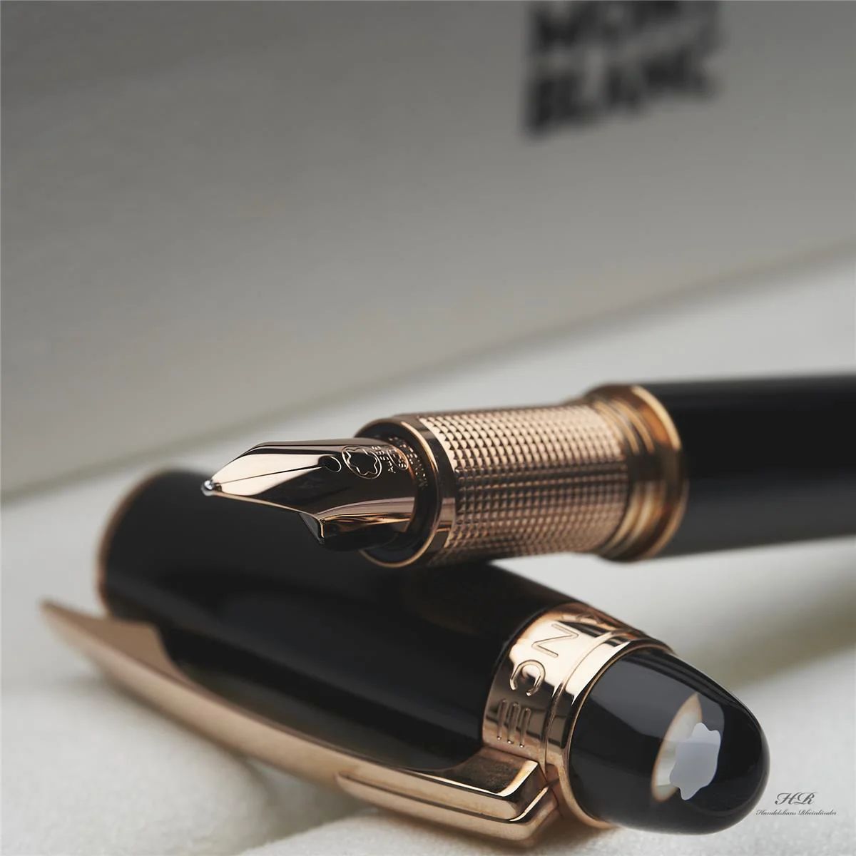 Montblanc Starwalker 14K Red Gold Black Resin Line Füllfederhalter ID 105651 OVP - Image 5