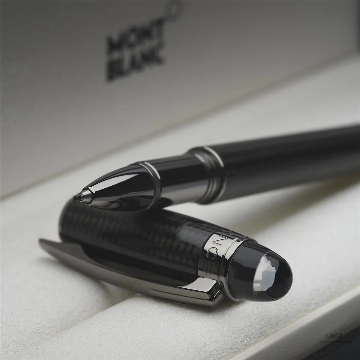 Montblanc Starwalker Ultimate Carbon Line Roller Ball Fine Liner ID 109366 OVP - Image 6