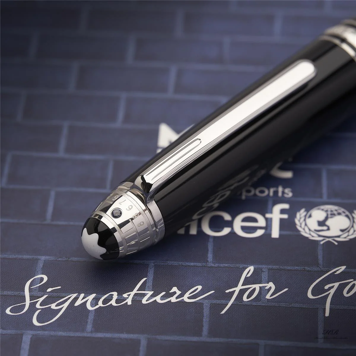 Montblanc Meisterstück Unicef 2013 Le Grand 161 Platin Kugelschreiber ID 109351 - Image 2