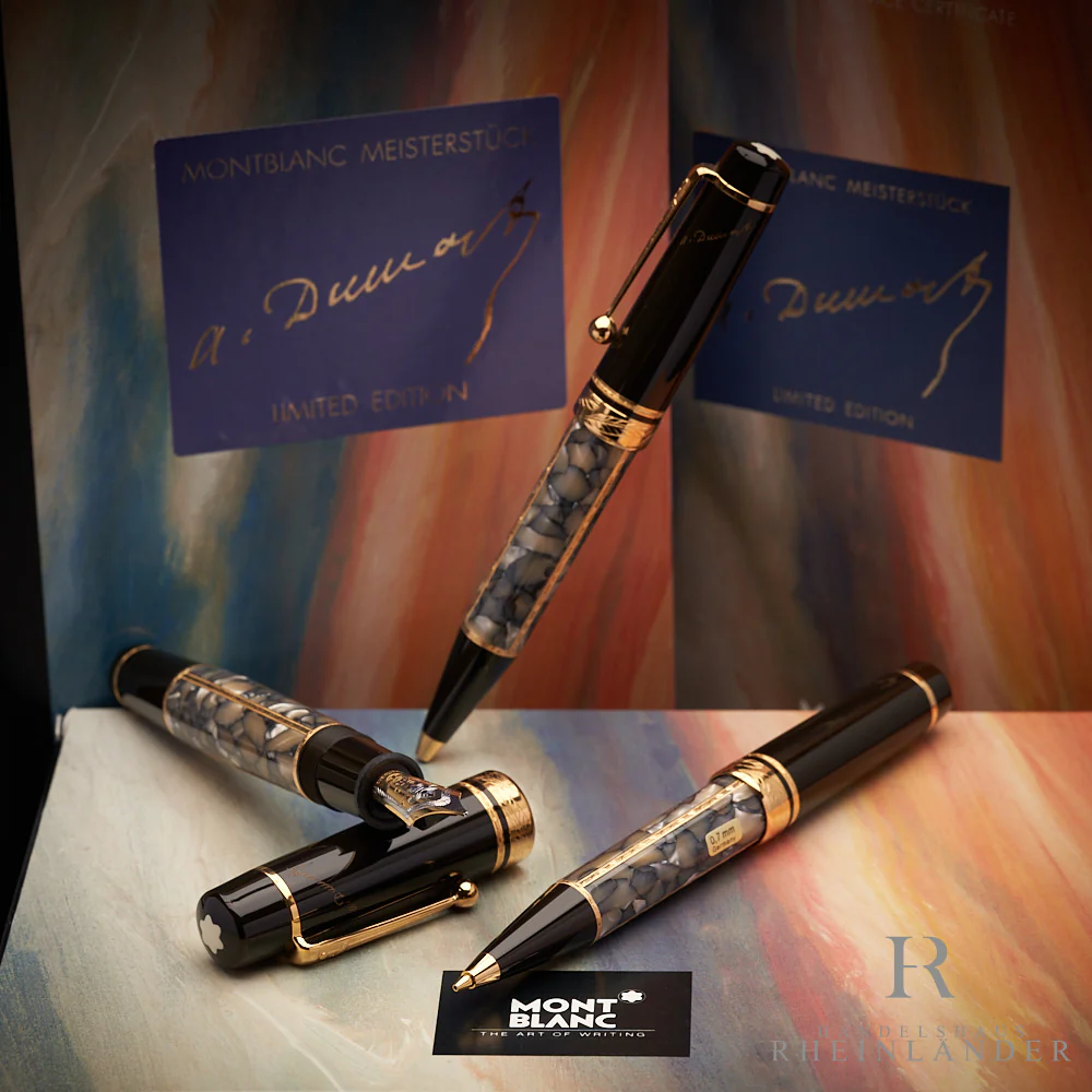Montblanc Writers Edition Set FP BP MP 1996 Alexandre Dumas Sohn  ID 28704 OVP - Image 2