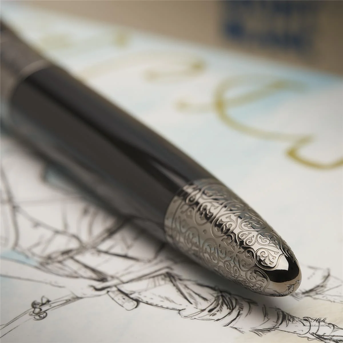 Montblanc Writers Edition von 2014 Daniel Defoe Füllfederhalter ID 110504 OVP - Image 3