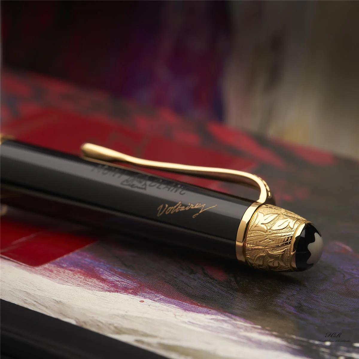 Montblanc Writers Edition von 1995 Voltaire Kugelschreiber ID 28621 Kuli mit OVP - Image 2