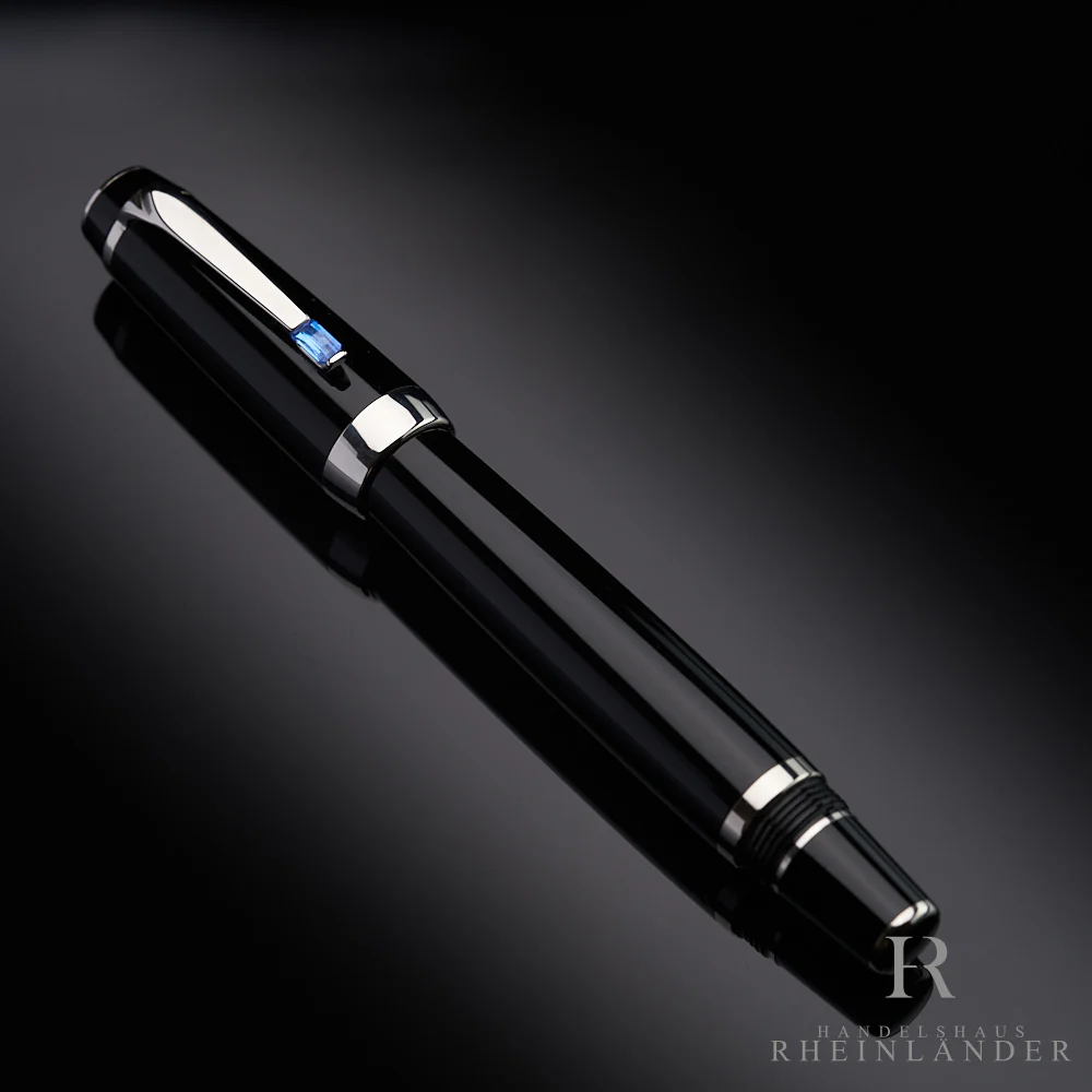 Montblanc Boheme Bleu Midsize Platinum Fountain Pen Füllfederhalter ID 25131 OVP - Image 2