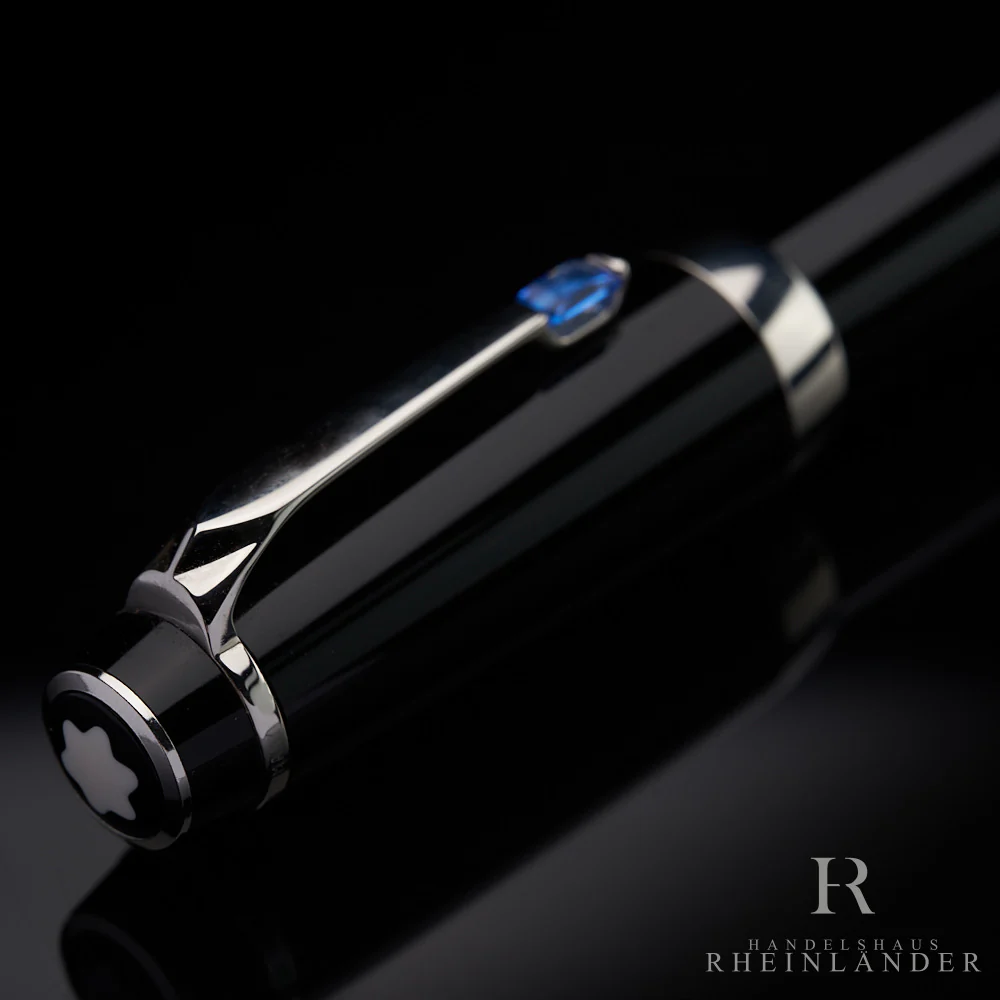 Montblanc Boheme Bleu Midsize Platinum Fountain Pen Füllfederhalter ID 25131 OVP - Image 4