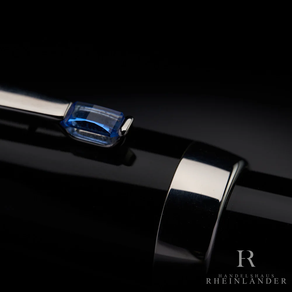Montblanc Boheme Bleu Midsize Platinum Fountain Pen Füllfederhalter ID 25131 OVP - Image 5