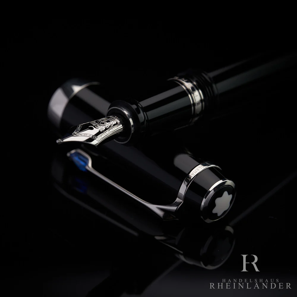 Montblanc Boheme Bleu Midsize Platinum Fountain Pen Füllfederhalter ID 25131 OVP - Image 6