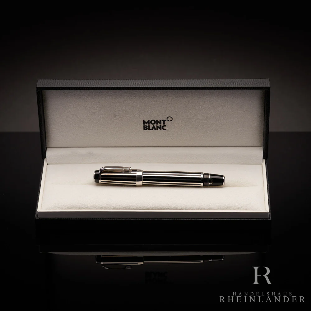 Montblanc Boheme Crystal Platinum Plated Line Fountain Pen Füller ID 7535